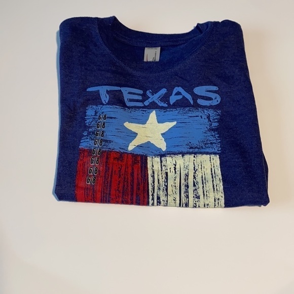 Blue Texas Flag shirt size 6/8 Boys - Picture 3 of 5